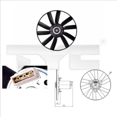 Ventilator, hlađenje motora TYC TYC 831-0002 IC-B44F9C