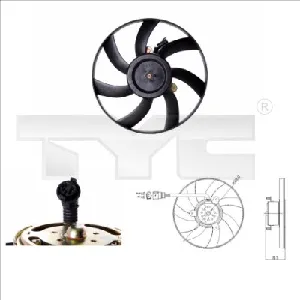 Ventilator, hlađenje motora TYC TYC 831-0003 IC-B44F8D