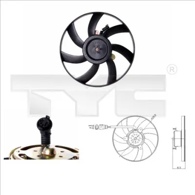 Ventilator, hlađenje motora TYC TYC 831-0003 IC-B44F8D