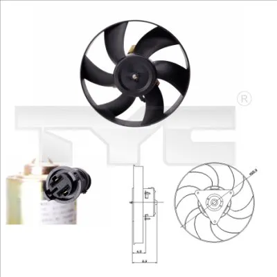 Ventilator, hlađenje motora TYC TYC 831-0005 IC-B44F9A