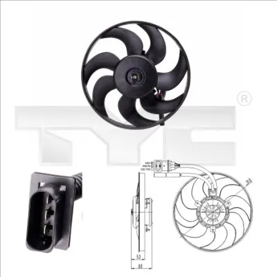 Ventilator, hlađenje motora TYC TYC 831-0009 IC-B44F4A
