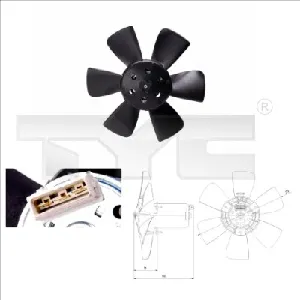 Ventilator, hlađenje motora TYC TYC 831-0011 IC-B44FAA
