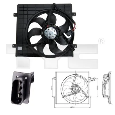 Ventilator, hlađenje motora TYC TYC 832-0002 IC-C69555
