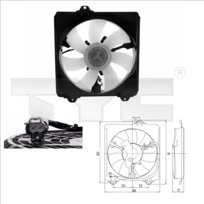 Ventilator, hlađenje motora TYC TYC 836-0009 IC-B44FA4