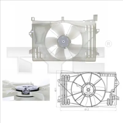 Ventilator, hlađenje motora TYC TYC 836-0013 IC-B44F9B