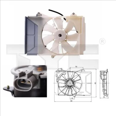 Ventilator, hlađenje motora TYC TYC 836-0015 IC-B44F88