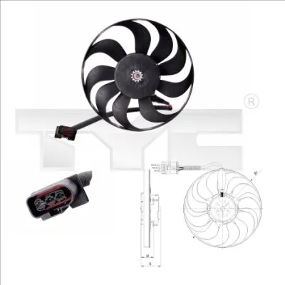 Ventilator, hlađenje motora TYC TYC 837-0005 IC-B44F56