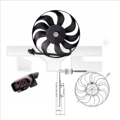 Ventilator, hlađenje motora TYC TYC 837-0006 IC-B44F73