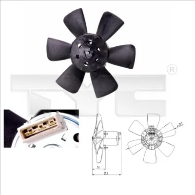 Ventilator, hlađenje motora TYC TYC 837-0008 IC-B44FB0