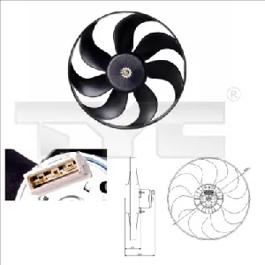 Ventilator, hlađenje motora TYC TYC 837-0010 IC-B44F65