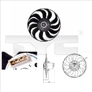 Ventilator, hlađenje motora TYC TYC 837-0019 IC-B44FAB