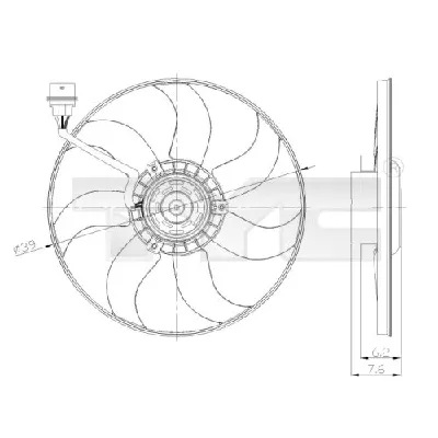 Ventilator, hlađenje motora TYC TYC 837-0036 IC-D4896C