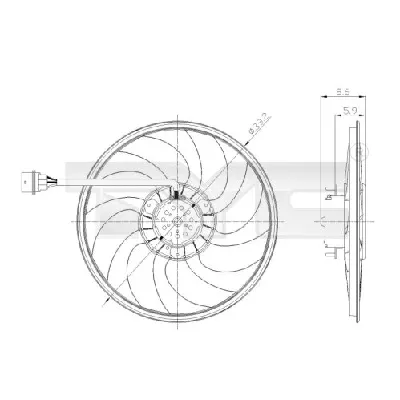 Ventilator, hlađenje motora TYC TYC 837-0037 IC-D0E25D