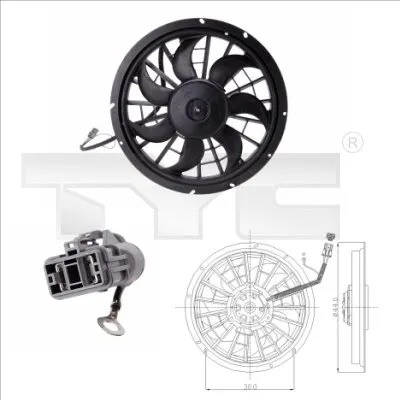 Ventilator, hlađenje motora TYC TYC 838-0001 IC-B44F83