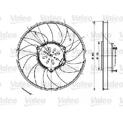 Ventilator, hlađenje motora VALEO VAL696082 IC-C362F6