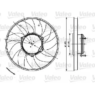 Ventilator, hlađenje motora VALEO VAL696083 IC-C362F7