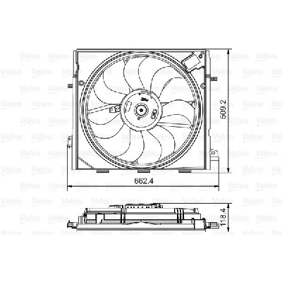 Ventilator, hlađenje motora VALEO VAL696873 IC-DA48CB