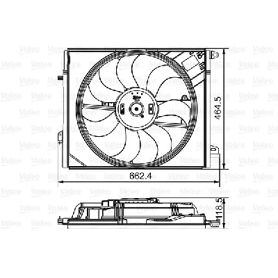 Ventilator, hlađenje motora VALEO VAL696881 IC-DA48CC