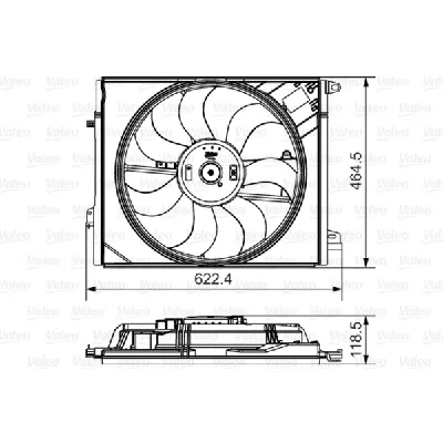 Ventilator, hlađenje motora VALEO VAL696882 IC-DA48CD