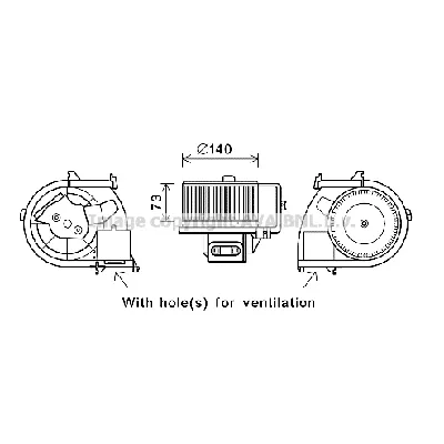 Ventilator kabine/unutrašnjeg prostora AVA COOLING RT8594 AVA IC-G0RJ8Z