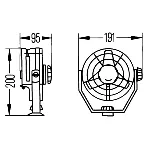Ventilator kabine/unutrašnjeg prostora HELLA 8EV003 361-011 IC-B5218B