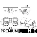 Ventilator kabine/unutrašnjeg prostora MAHLE AB 145 000P IC-G08DDP