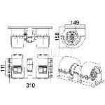 Ventilator kabine/unutrašnjeg prostora MAHLE AB 145 000P IC-G08DDP