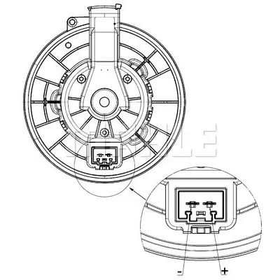 Ventilator kabine/unutrašnjeg prostora MAHLE AB 259 000P IC-G0LLEK