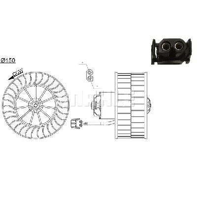 Ventilator kabine/unutrašnjeg prostora MAHLE AB 44 000S IC-G0LLAD