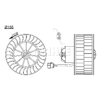 Ventilator kabine/unutrašnjeg prostora MAHLE AB 44 000S IC-G0LLAD