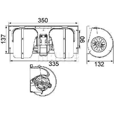 Ventilator kabine/unutrašnjeg prostora MAHLE AB 85 000P IC-G08DDJ