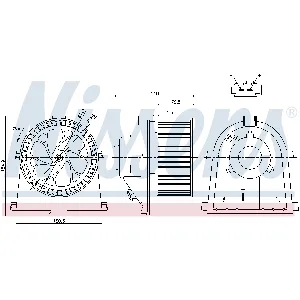 Ventilator kabine/unutrašnjeg prostora NISSENS NIS 87022 IC-D4BA07
