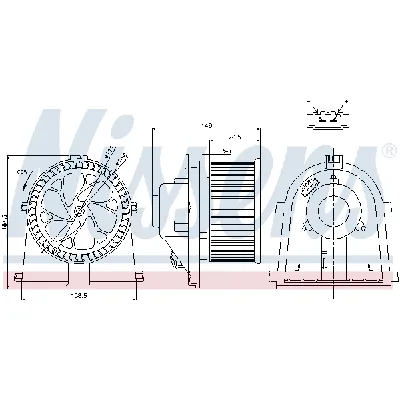 Ventilator kabine/unutrašnjeg prostora NISSENS NIS 87022 IC-D4BA07