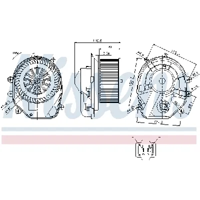 Ventilator kabine/unutrašnjeg prostora NISSENS NIS 87030 IC-D4BA0C