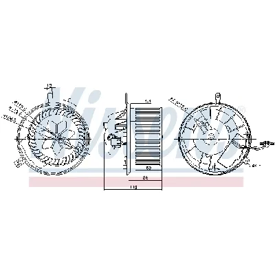 Ventilator kabine/unutrašnjeg prostora NISSENS NIS 87032 IC-D4BA0E