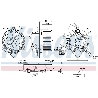 Ventilator kabine/unutrašnjeg prostora NISSENS NIS 87042 IC-D4BA14