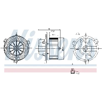 Ventilator kabine/unutrašnjeg prostora NISSENS NIS 87056 IC-D4BA1D