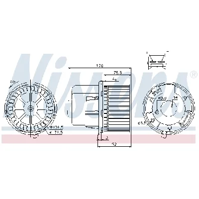 Ventilator kabine/unutrašnjeg prostora NISSENS NIS 87061 IC-D4BA1F
