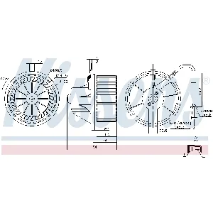 Ventilator kabine/unutrašnjeg prostora NISSENS NIS 87068 IC-D4BA24
