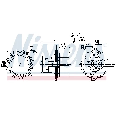 Ventilator kabine/unutrašnjeg prostora NISSENS NIS 87109 IC-DD16C8