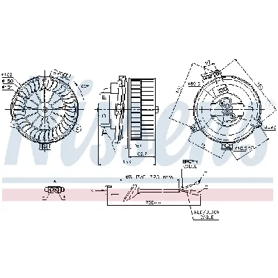 Ventilator kabine/unutrašnjeg prostora NISSENS NIS 87153 IC-D4BA45