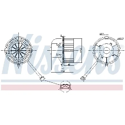 Ventilator kabine/unutrašnjeg prostora NISSENS NIS 87155 IC-D7A2AA