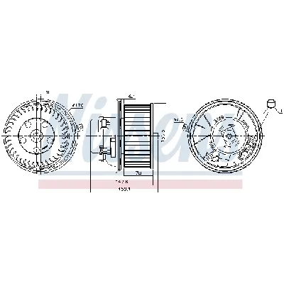 Ventilator kabine/unutrašnjeg prostora NISSENS NIS 87187 IC-DD718F