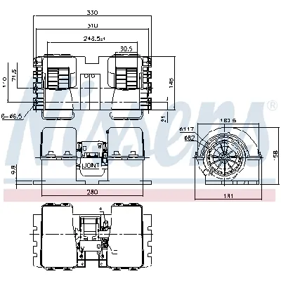 Ventilator kabine/unutrašnjeg prostora NISSENS NIS 87194 IC-DF1710