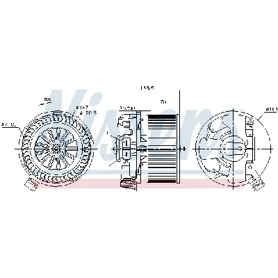 Ventilator kabine/unutrašnjeg prostora NISSENS NIS 87214 IC-DD16C9