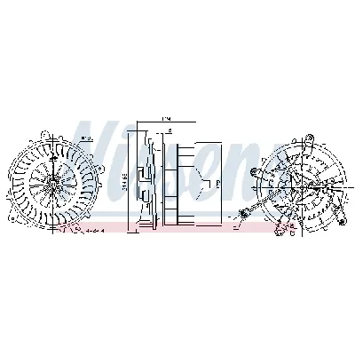 Ventilator kabine/unutrašnjeg prostora NISSENS NIS 87217 IC-G0K94C