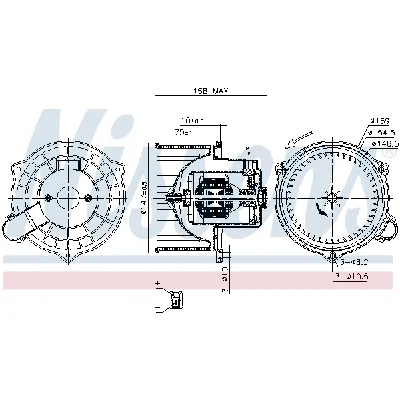 Ventilator kabine/unutrašnjeg prostora NISSENS NIS 87234 IC-DD7195