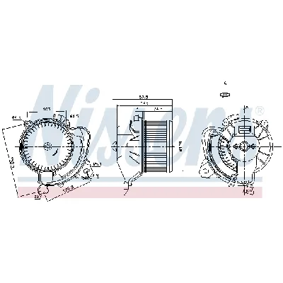 Ventilator kabine/unutrašnjeg prostora NISSENS NIS 87243 IC-DD7190