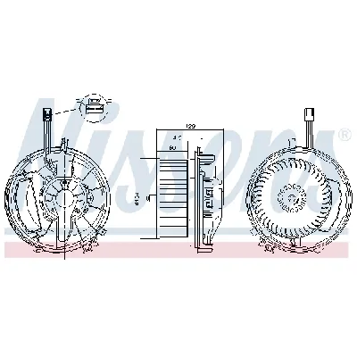 Ventilator kabine/unutrašnjeg prostora NISSENS NIS 87256 IC-DD7186
