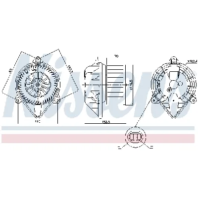 Ventilator kabine/unutrašnjeg prostora NISSENS NIS 87403 IC-G07ROZ